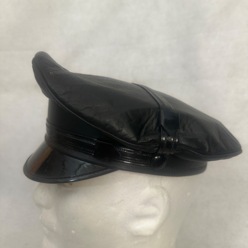 Leathermasters Muir Cap Size 7 Handmade leather with mylar brim Gently worn - Picture 3 of 8